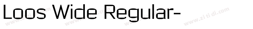 Loos Wide Regular字体转换